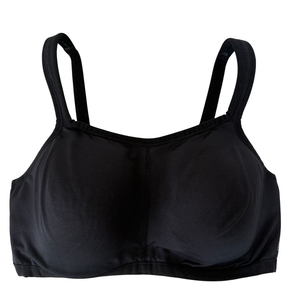 Natori Yogi Contour Convertible Sports Bra Black Underwire Coolmax Fabric Sz 34D